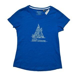 Mountain Warehouse Organic Blue Sailboat Graphic T-Shirt Women's Size 6 NWT